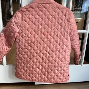 Burberry girls pink quilted jacket